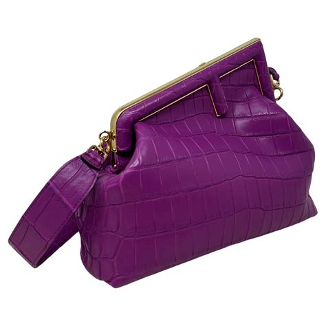 Purple Crocodile Bag 